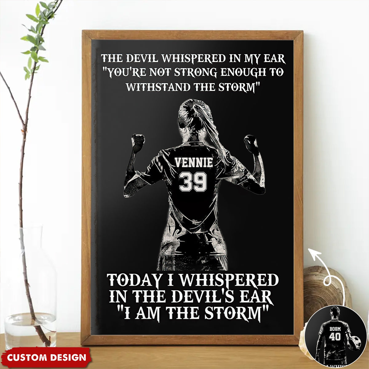 I Am The Storm - Personalized Boy Girl Soccer Poster - Gift For Soccer Lovers