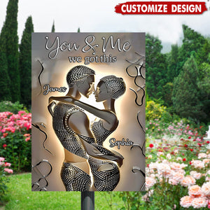 It's You & Me - Personalized African American Rectangle Metal Sign