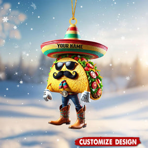 Personalized Taco Christmas Ornament Gift For Taco Lovers-2024 New Release