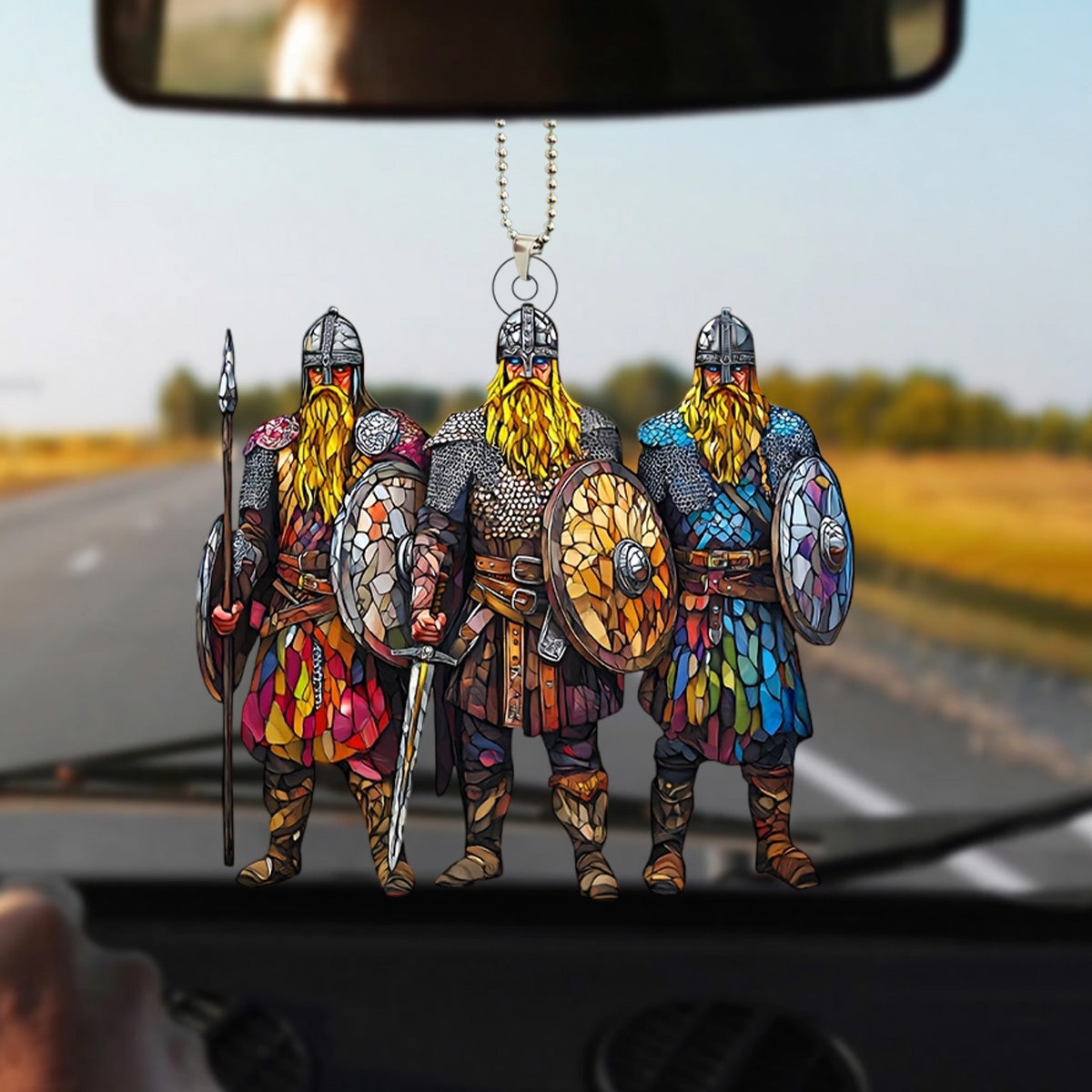 Viking Warrio Car Ornament, Historical Decor