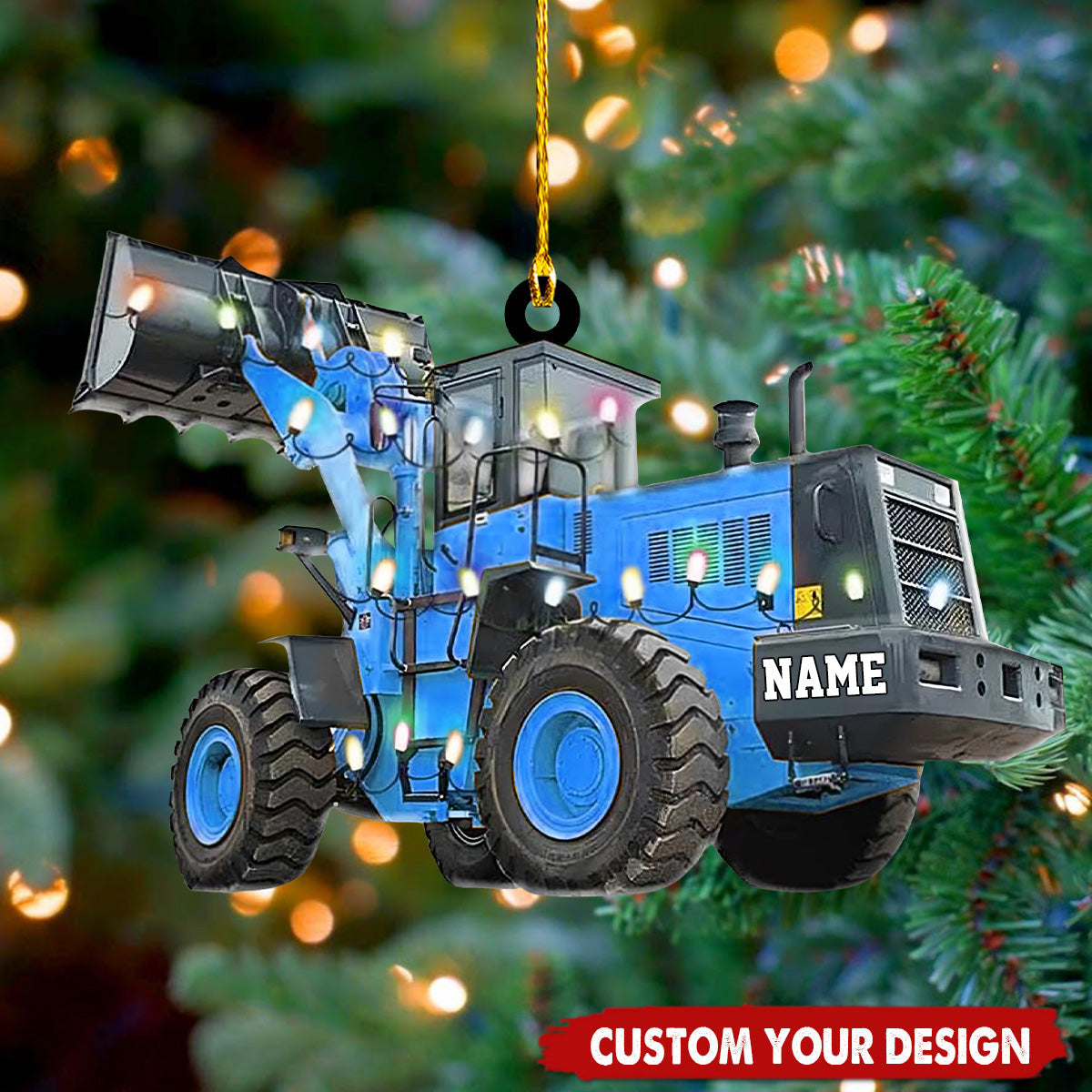 Personalized Bulldozer Christmas Ornaments Gift For Heavy Equipment Lovers - 2024 New Release