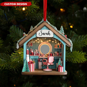 Personalized Hair Salon Ornament, Gift for Hairdresser -2024 New Release