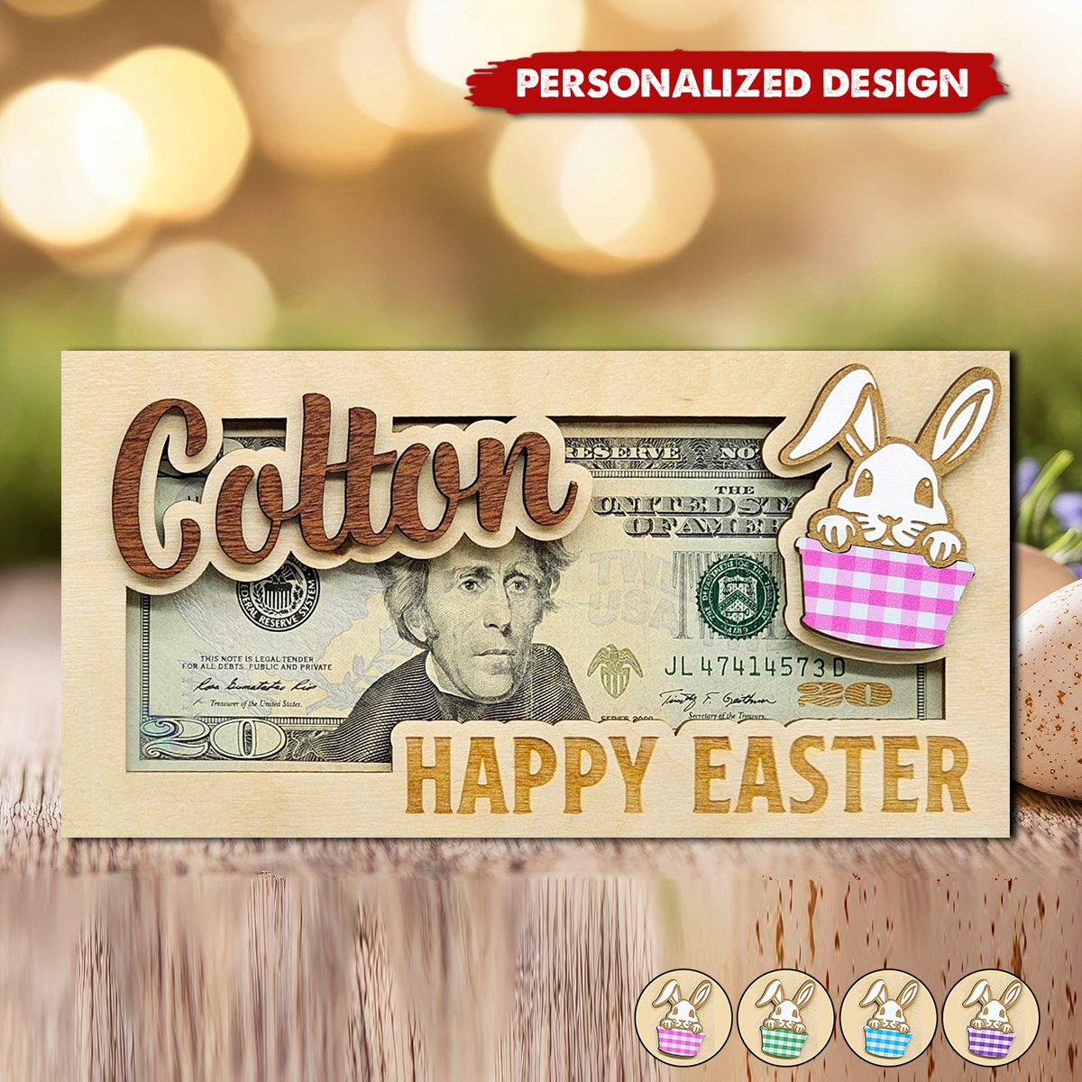 Easter Money Holder-Personalized Money Holder-Easter Gifts for Adults