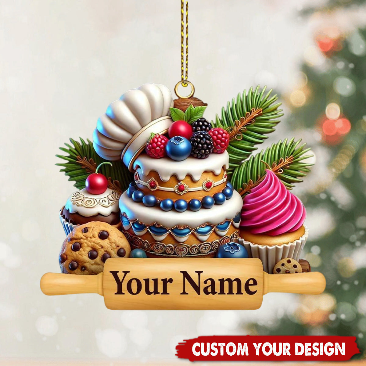 Personalized Baking Ornament-Gift for Pastry Chef-2024 New Release