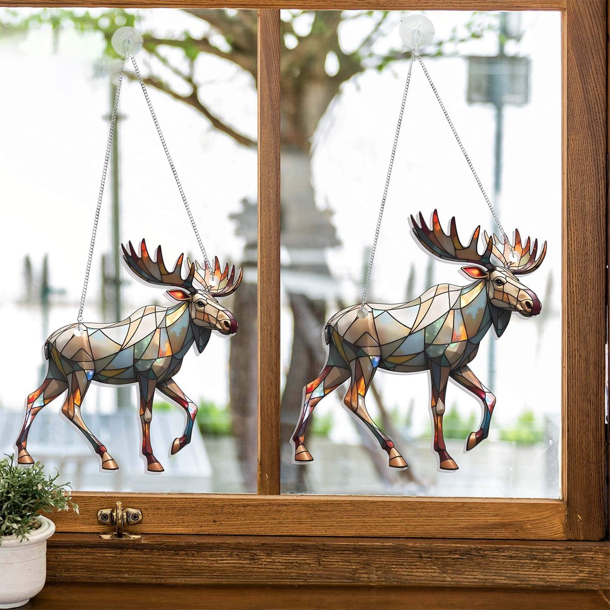 Moose Sun Catcher Ornament - Gift For Moose Lovers