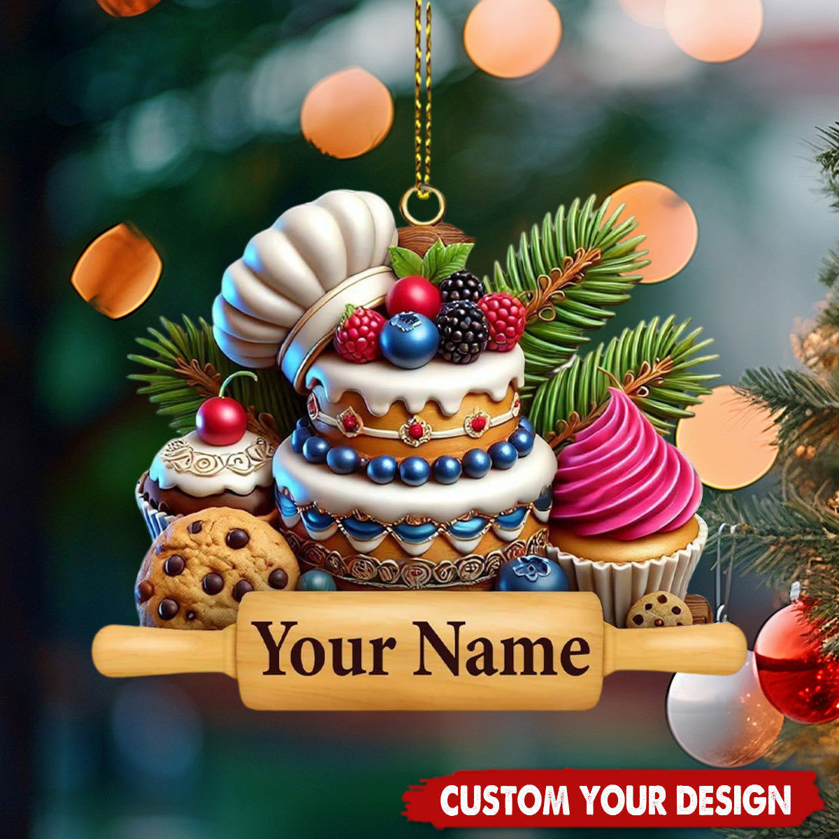 Personalized Baking Ornament-Gift for Pastry Chef-2024 New Release