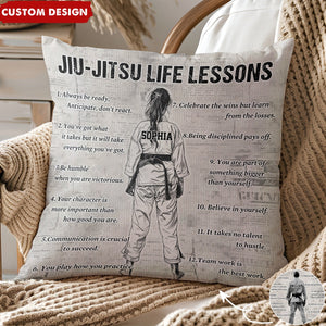 Personalized Jiu-Jitsu Life Lessons Pillow-Gift For Jiu-Jitsu Lovers