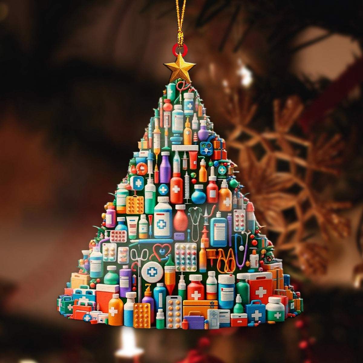 Pharmacy Christmas Tree Ornament-Gifts For Pharmacist, Nurse-2024 New Release