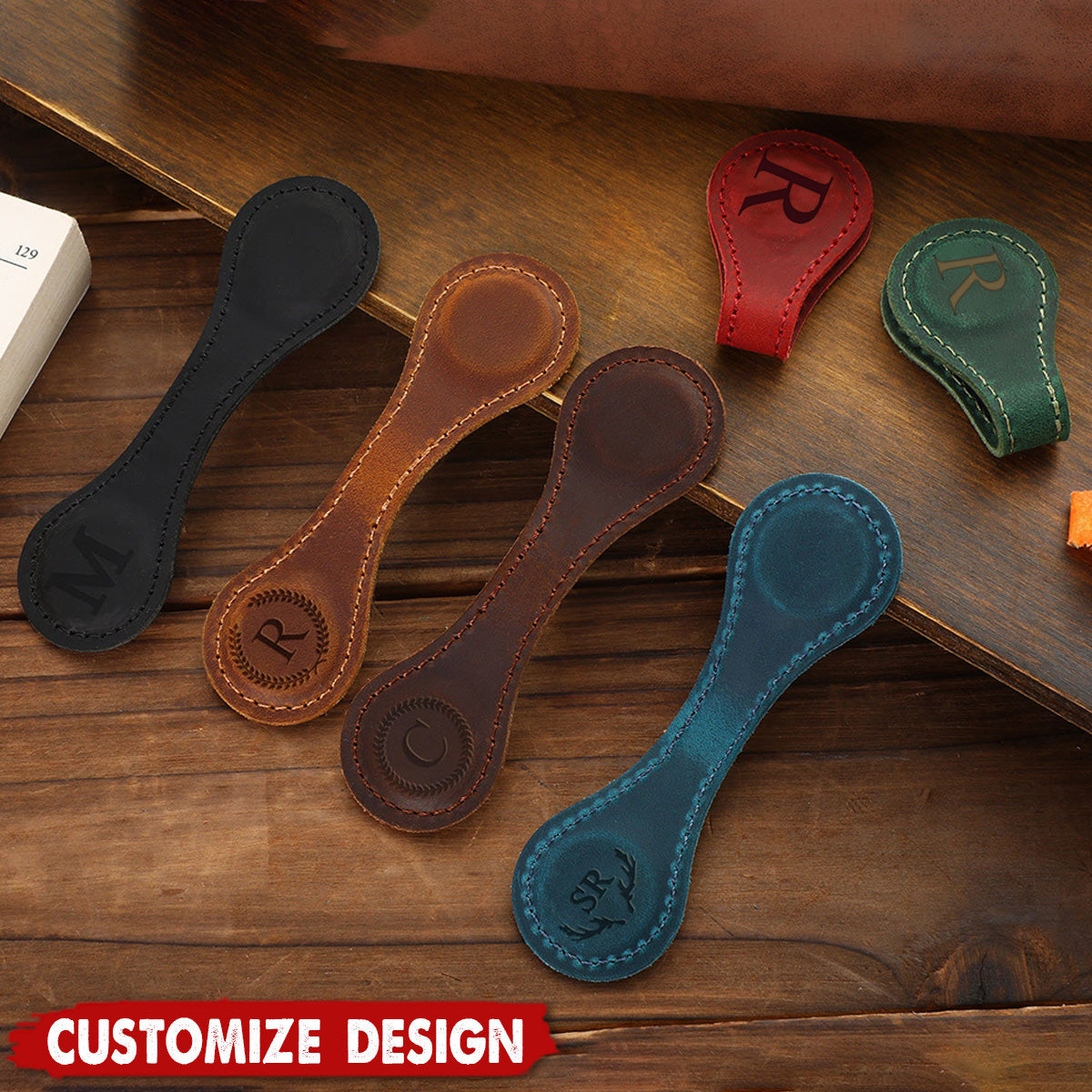 Personalized Leather Magnetic Bookmark - Reader Lover Gifts