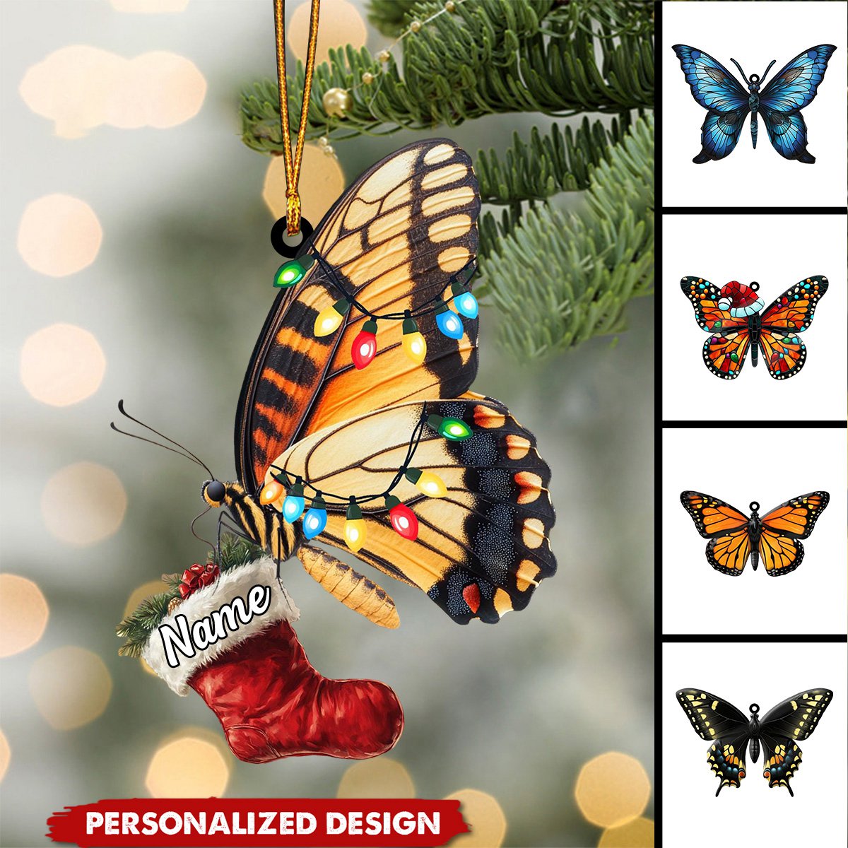 Personalized Butterfly Ornament-Gift for Butterfly Lovers-2024 New Release