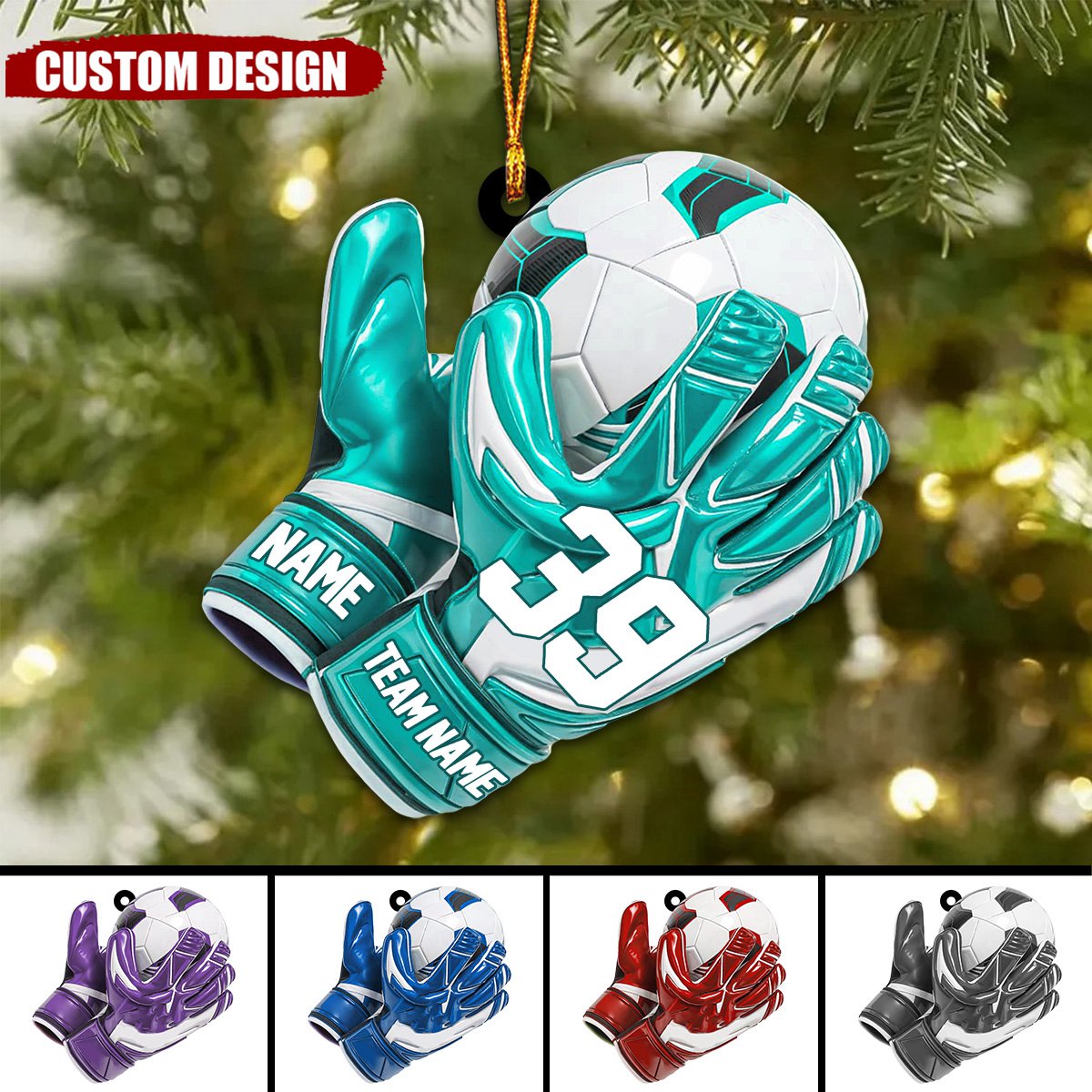 Personalized Soccer Christmas Ornament, Gift For Soccer Players-2024 New Release