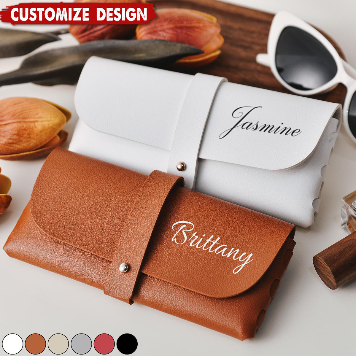 Personalized Leather Glasses Case-Gift for Anniversary