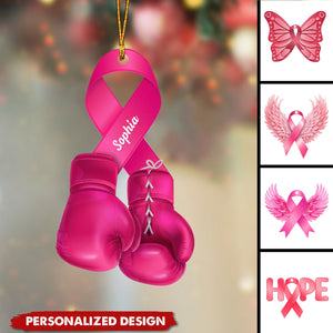 Personalized Breast Cancer Christmas Ornament-2024 New Release
