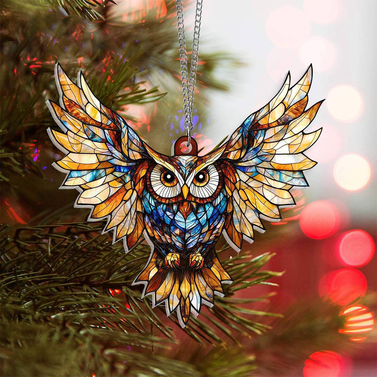 Owl Sun Catcher Ornament - Gift For Owl Lovers