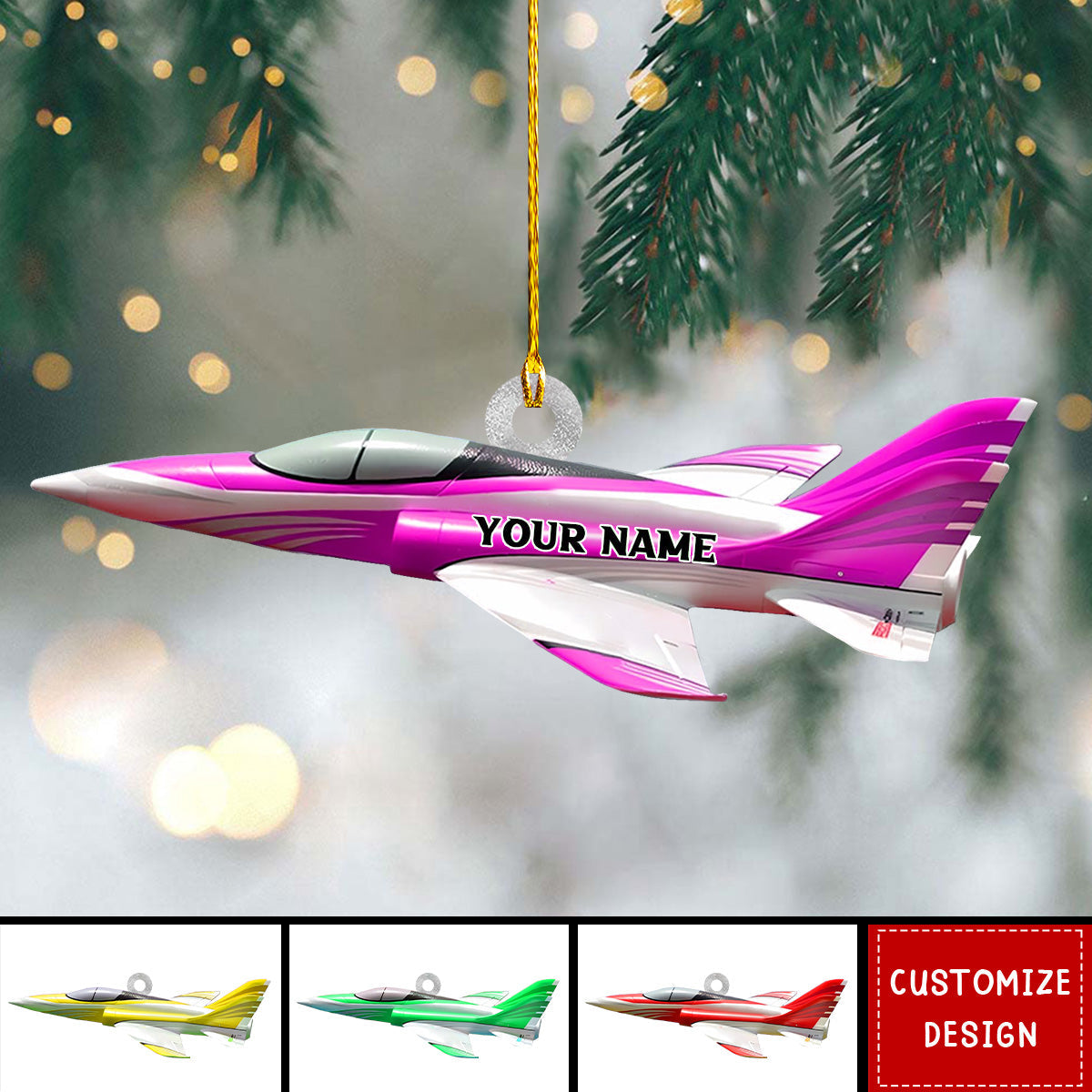 Personalized Airplane Christmas Ornament - 2024 New Release