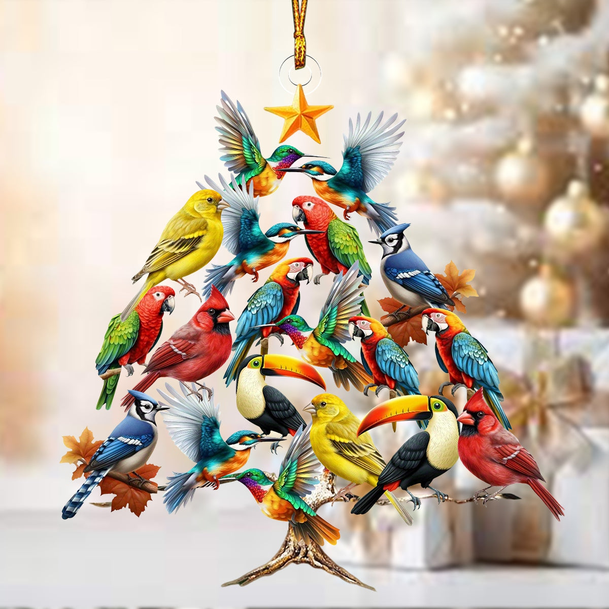 Cute Bird Christmas Tree Ornament, Gift For Bird Lovers-2024 New Release