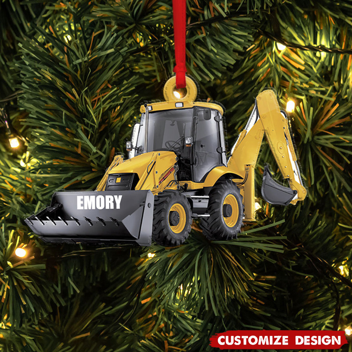 2024 New Release Personalized Excavator Christmas Ornament - Gift For Heavy Equipment Operator
