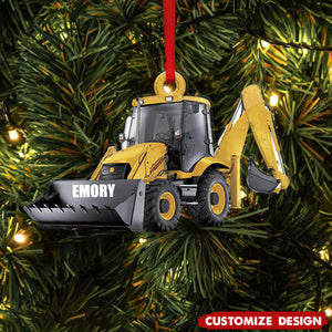 2024 New Release Personalized Excavator Christmas Ornament - Gift For Heavy Equipment Operator