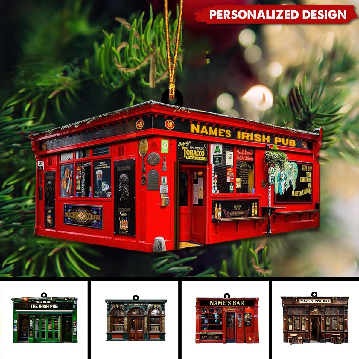 Personalized Pub Ornaments-Gift For Bartender-2024 New Release