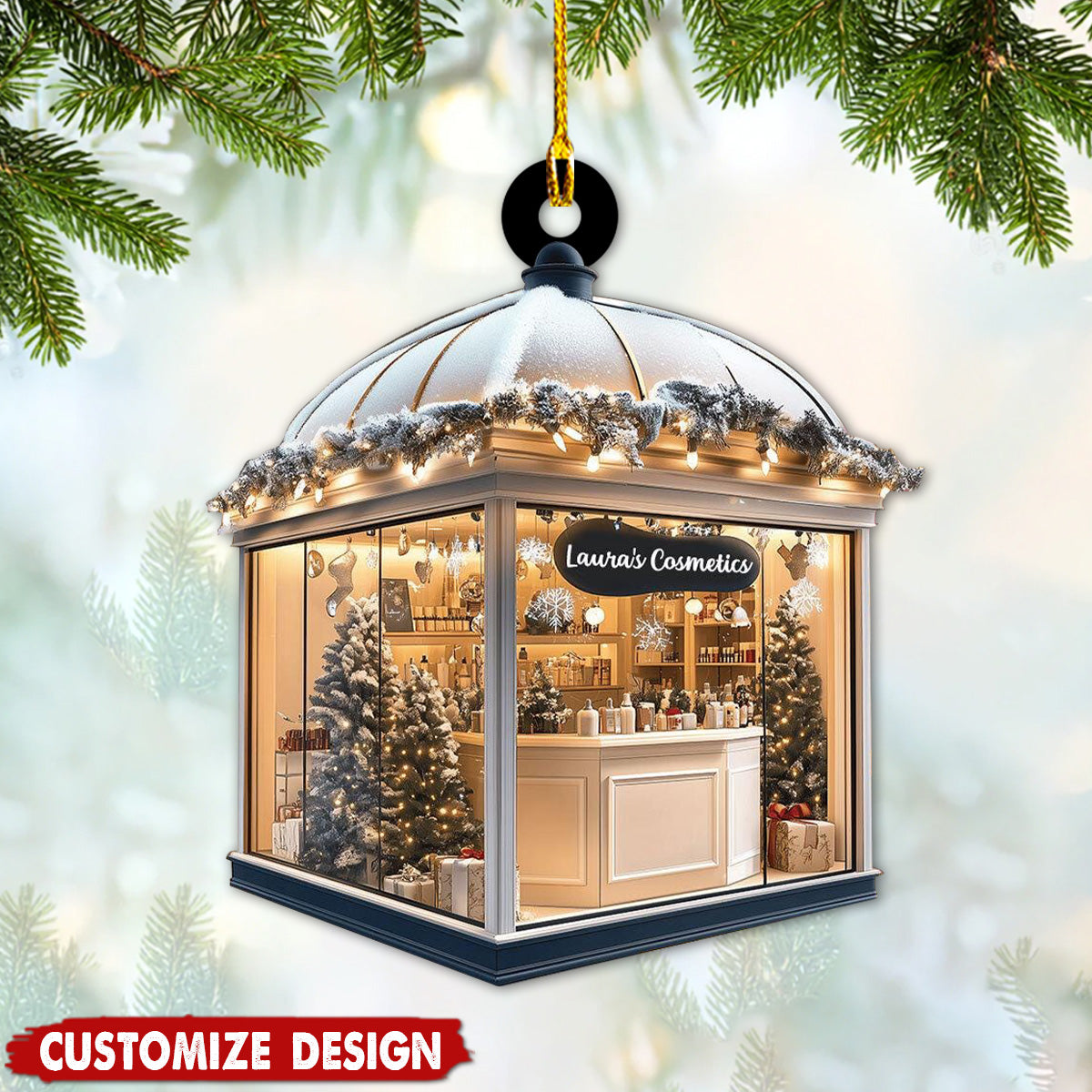 Personalized Comestic Shop Ornament-Gift For Girl-2024 New Release