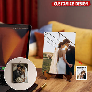 Personalized Couple Photo Wood Decor - Unique Gift For Wife,Husband,Anniversary