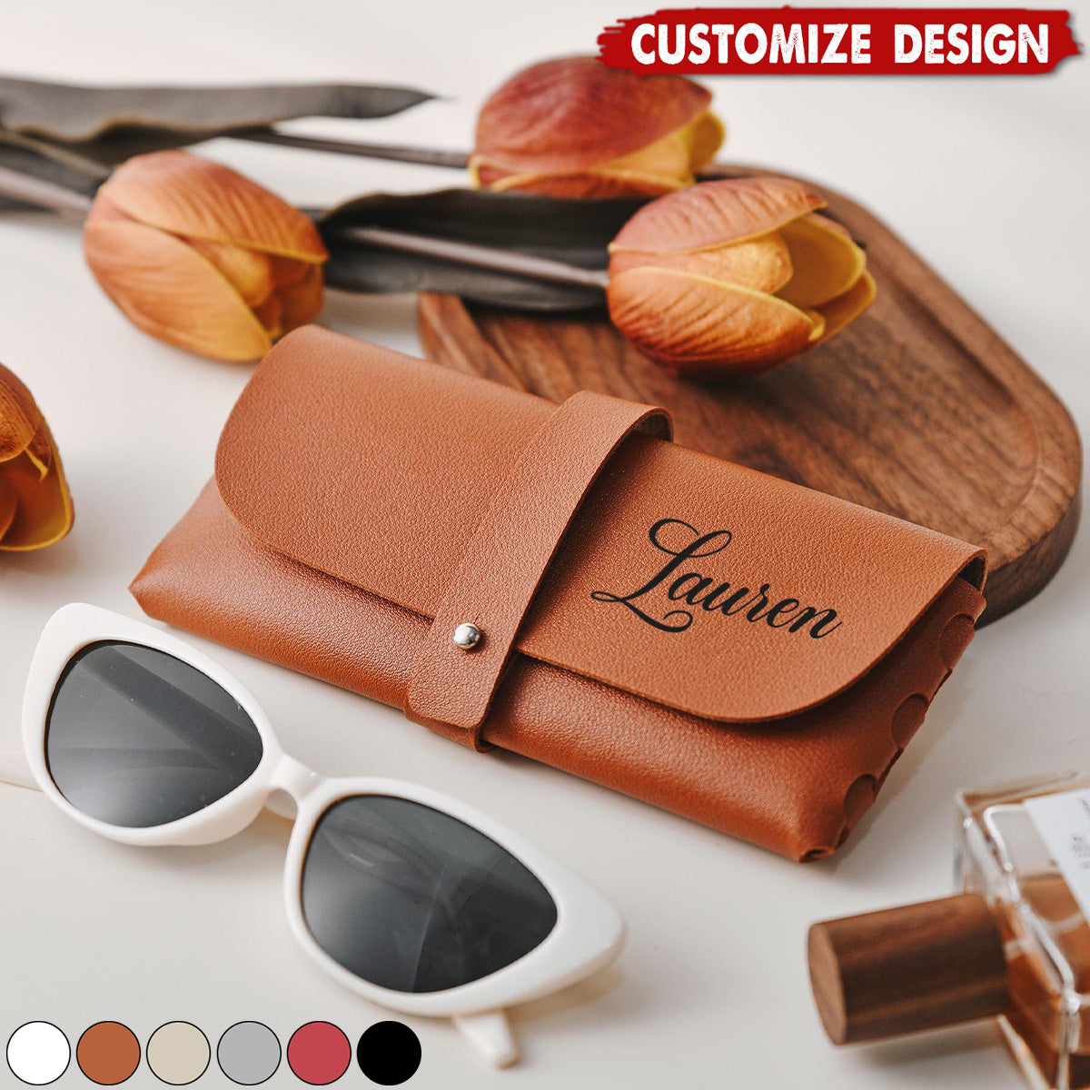 Personalized Leather Glasses Case-Gift for Anniversary