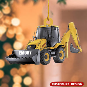 2024 New Release Personalized Excavator Christmas Ornament - Gift For Heavy Equipment Operator