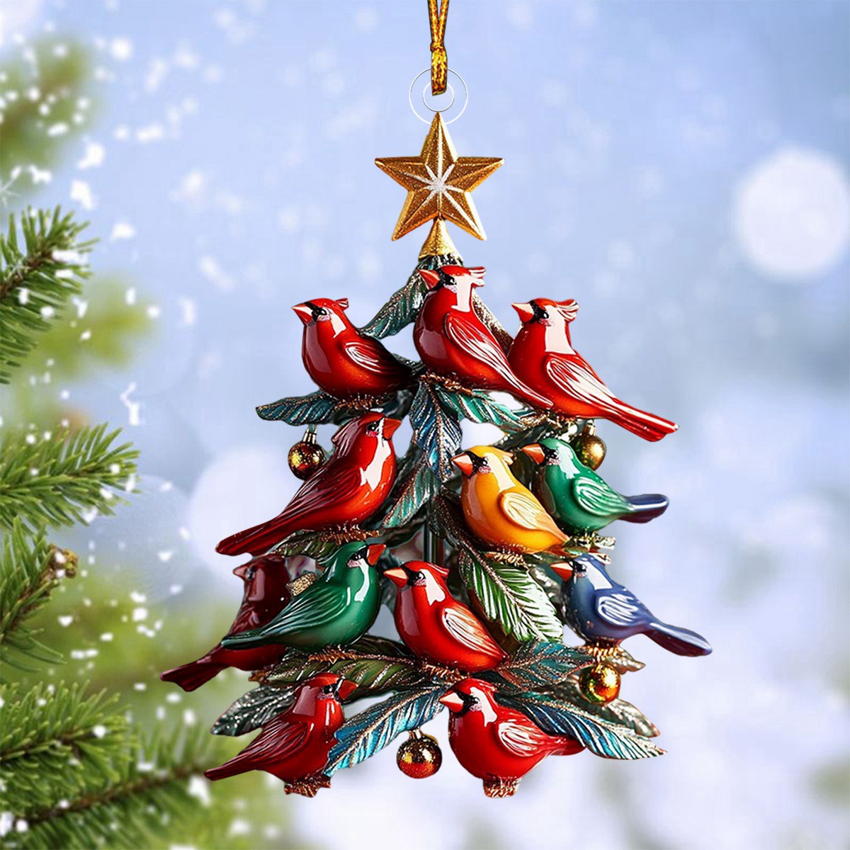Cardinal Christmas Tree Ornament-Gift For Cardinal Lover-2024 New Release